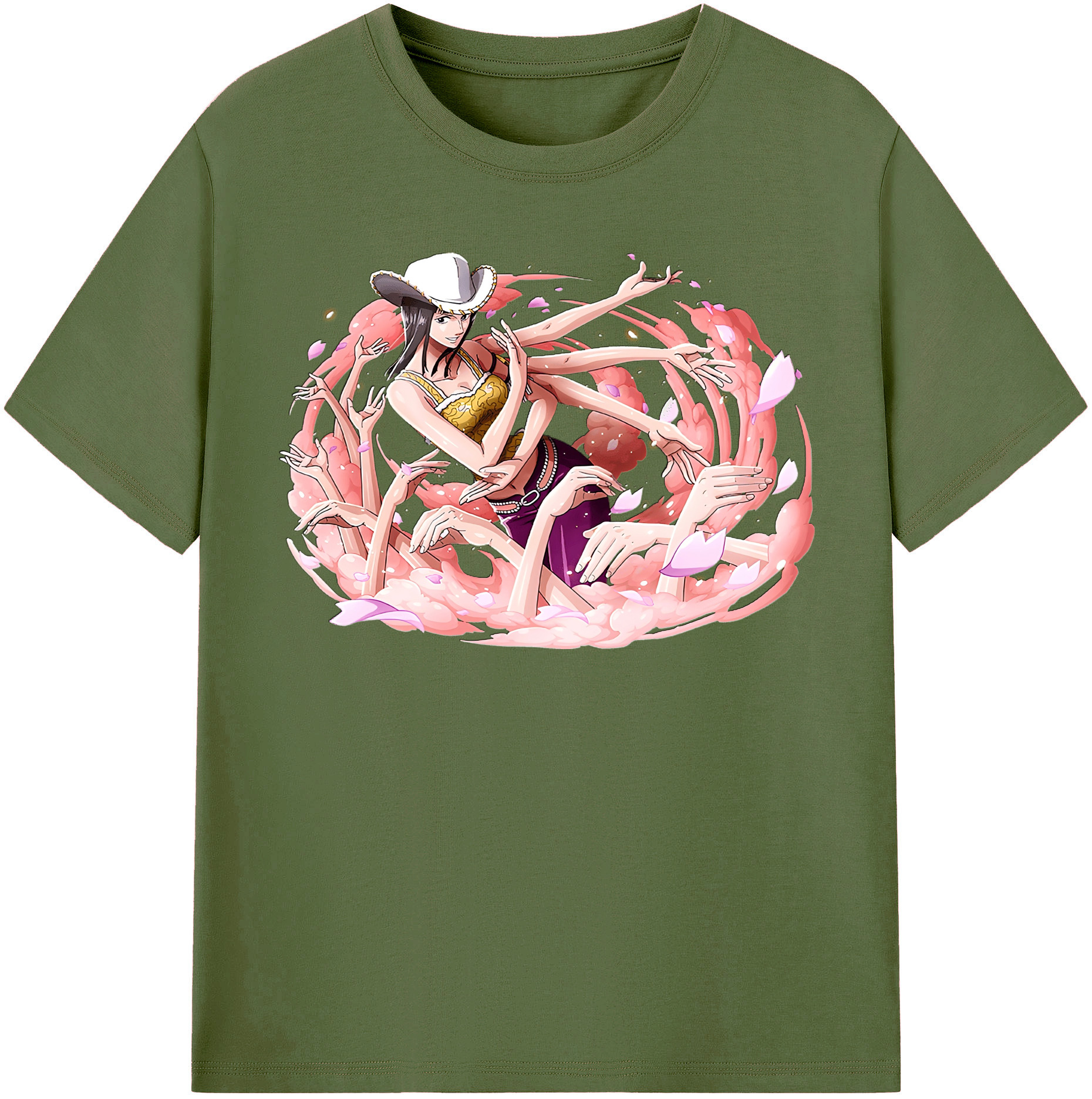 ワンピース ニコ・ロビン ONE PIECE Nico Robin 綿100％半袖Tシャツ（フロントプリント）